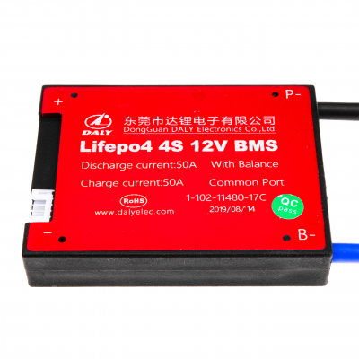 Купить BMS плата Lifepo4 12V 4S 50A симметрия