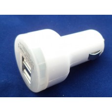 Автомобильное зарядное USB для планшета и телефона 5V 2A (2 выхода). Белая.